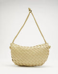 Sage green woven handbag