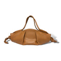 Oval leather shoulder bag / underarm bag
