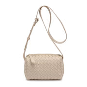 Ivory woven crossbody bag