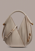 Laser-cut leather mini crossbody bag