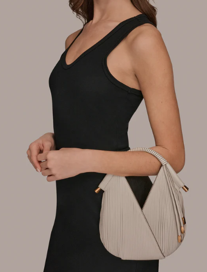 Laser-cut leather mini crossbody bag